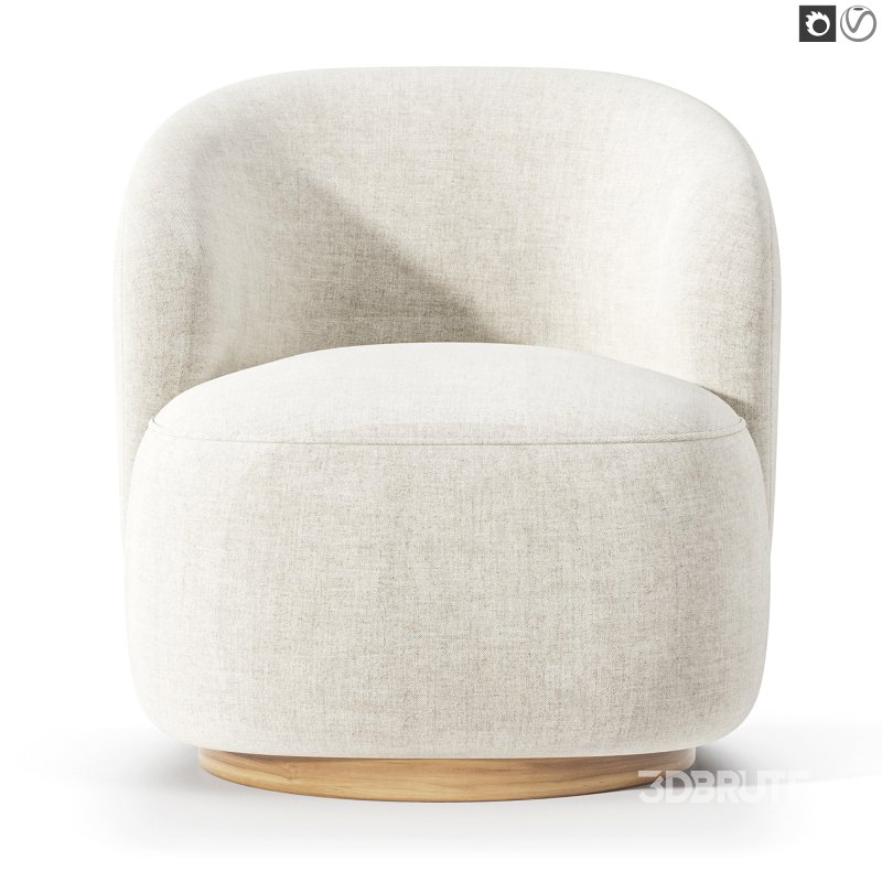 Sienna Fabric Swivel Armchair Image 2