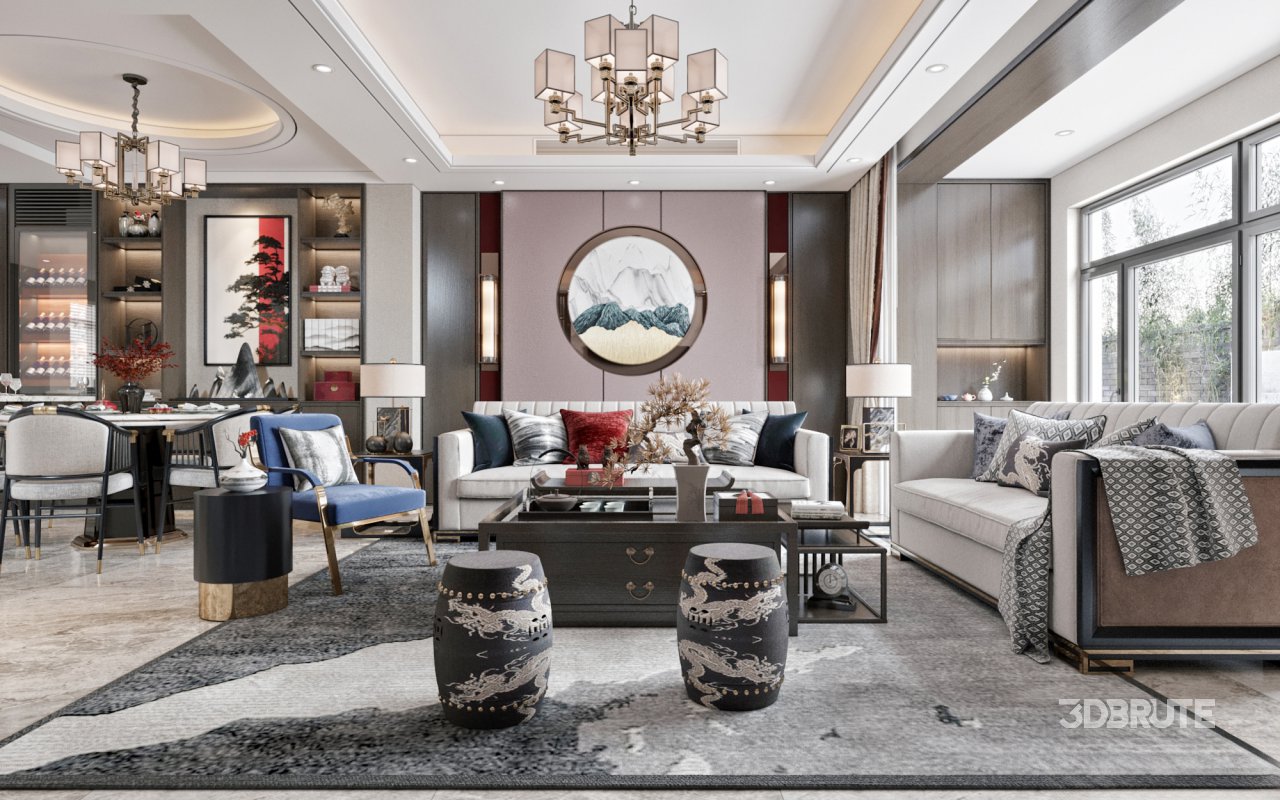 chinese living room dining room Image 1