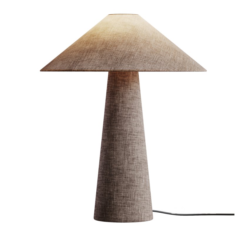 Grote tafellamp Ilena van linnen Image 9