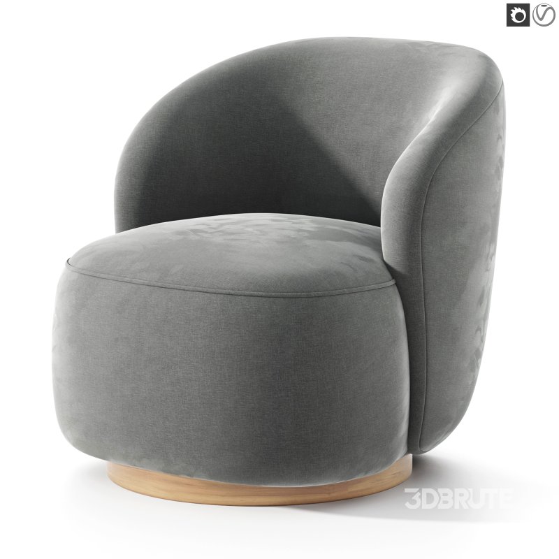 Sienna Fabric Swivel Armchair Image 1