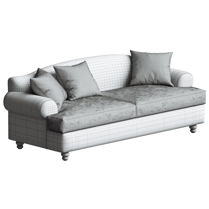 Late 20th Century European Linen Sofa Image 2