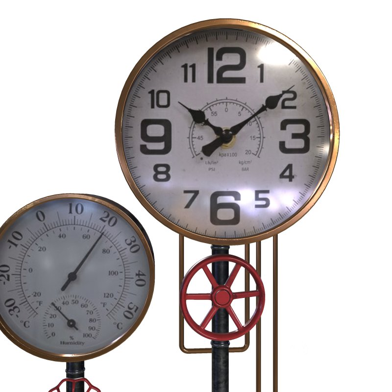 pipe wall clock Image 5