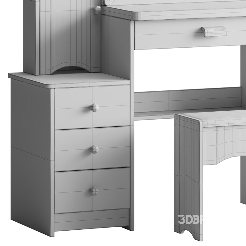 Ensemble coiffeuse et tabouret Vinush Image 14