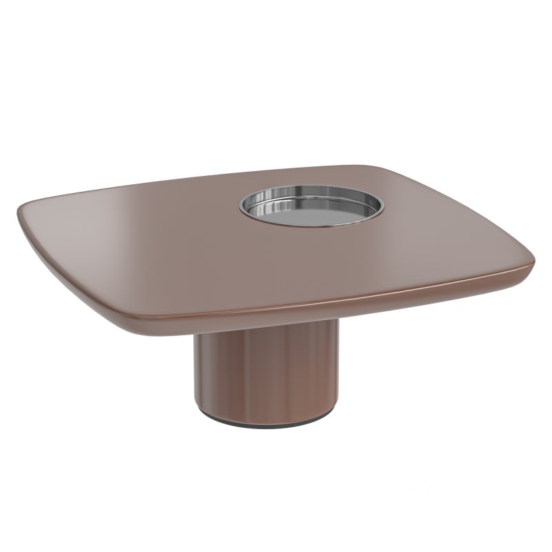 Modern Living Room Black and Gold Oversized Wooden Coffee Table Set of 3 for Home Image 3