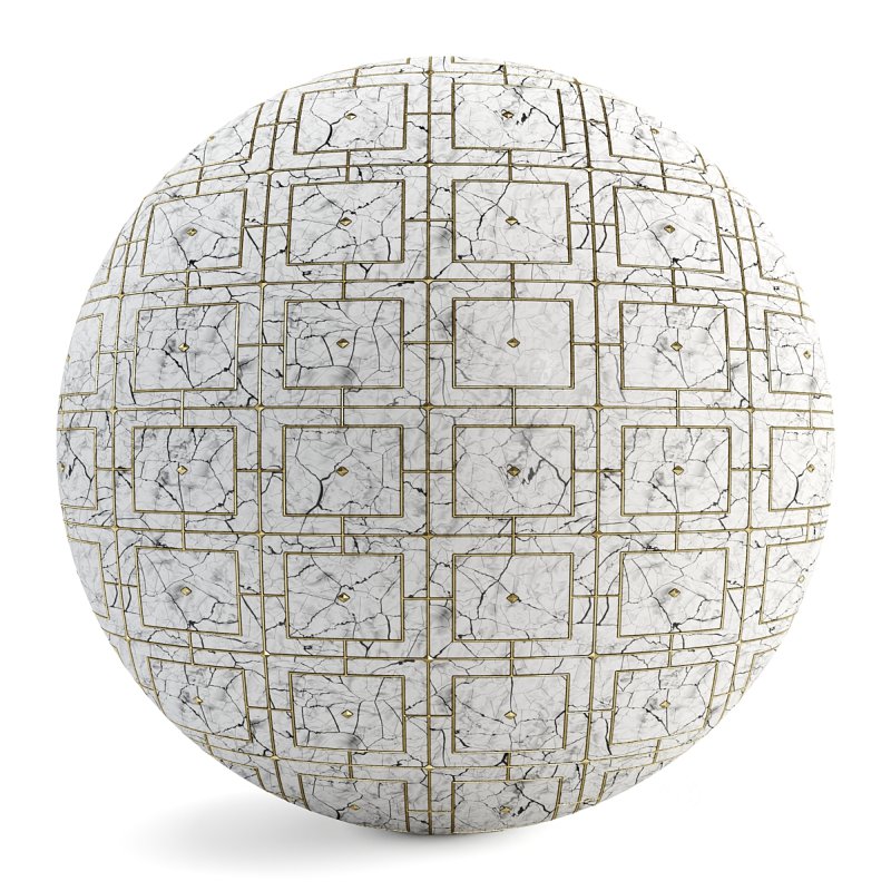 FB7 Marble Floor Tile stone | 4K | PBR | 2MAT Image 2