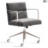 Etana Black Leather Office Chair - Thumbnail 2