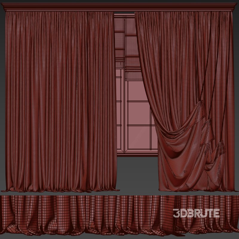 Curtain set with sheer and pleated drapes 67 Image 4