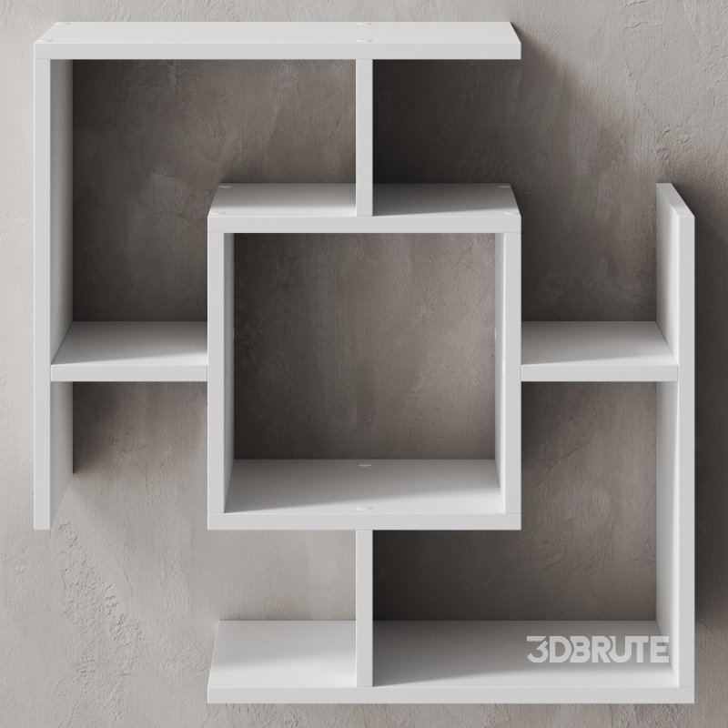 White wall shelf FunnY ElePHanT Cube Image 2