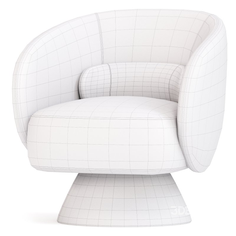 Saboor Upholstered Swivel Barrel Chair Image 1
