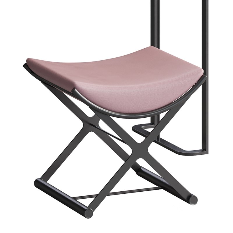 Ensemble de coiffeuse 39,37 bois massif minimaliste Image 11