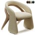 OLGA Dining Chair in Walnut and Off White Boucle - Thumbnail 1