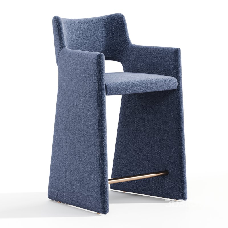 Foley Olive Green Velvet Counter Stool Image 4