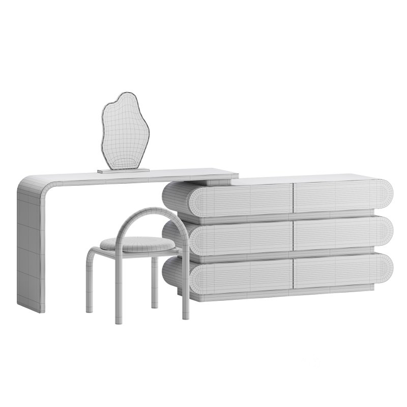 Modern Extendable Storage Vanity Table Image 13