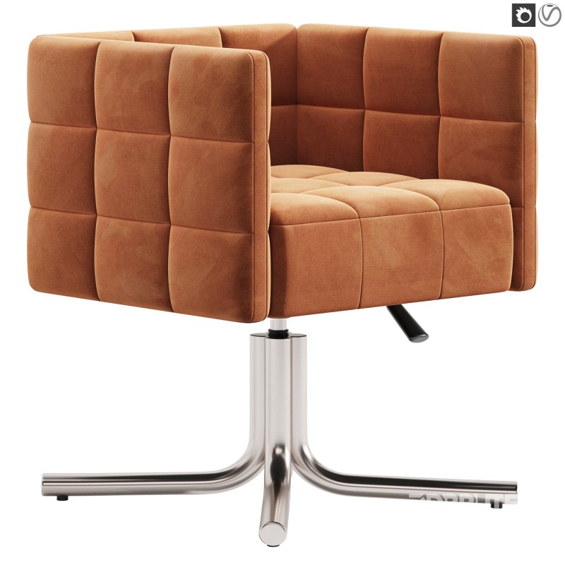 Matrice Green Leather Office Chair Image 3