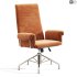 Saviti Olive Velvet Office Chair - Thumbnail 4