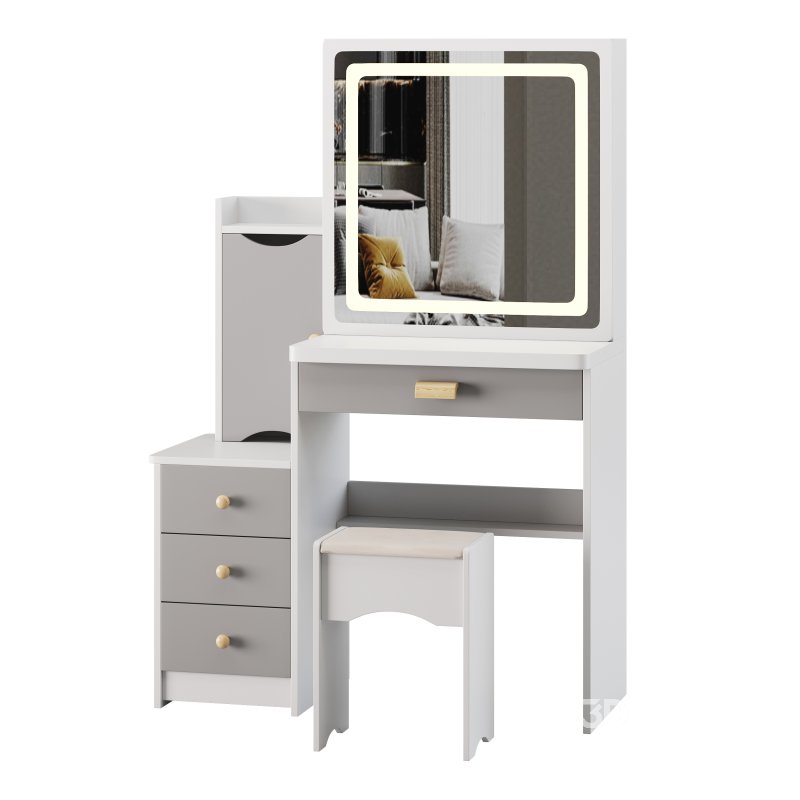 Ensemble coiffeuse et tabouret Vinush Image 8