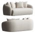 Bindiya Modern Japandi Style Boucle Fabric Sofa - Thumbnail 4