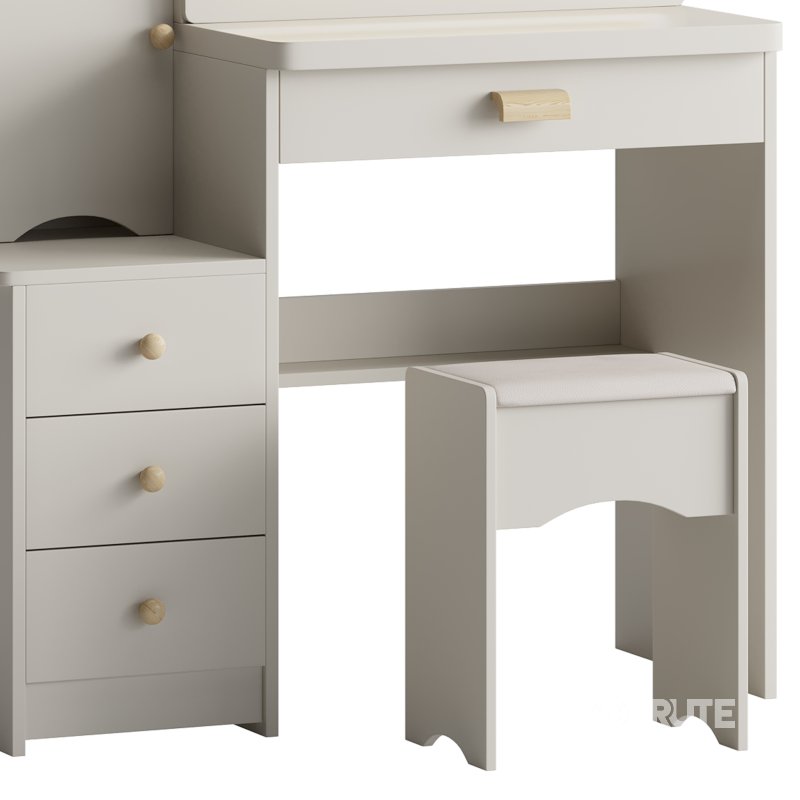 Ensemble coiffeuse et tabouret Vinush Image 11