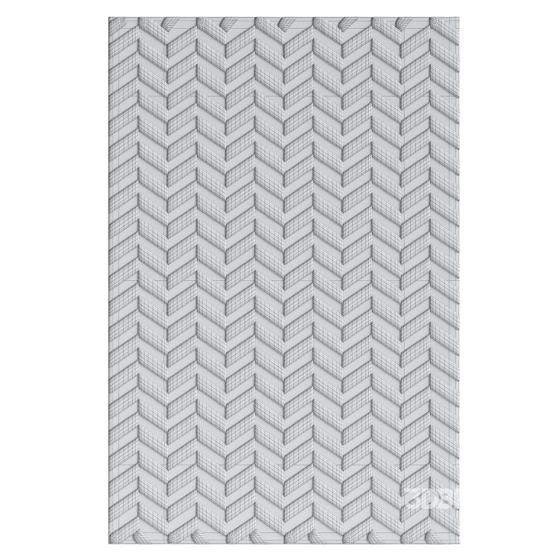Herringbone Rug White Image 2