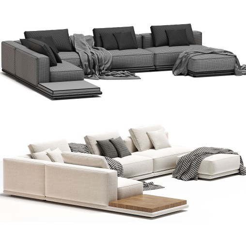 Movie Night 4 Piece Modular Sectional Open