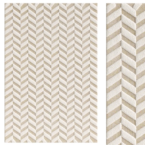 Herringbone Rug White
