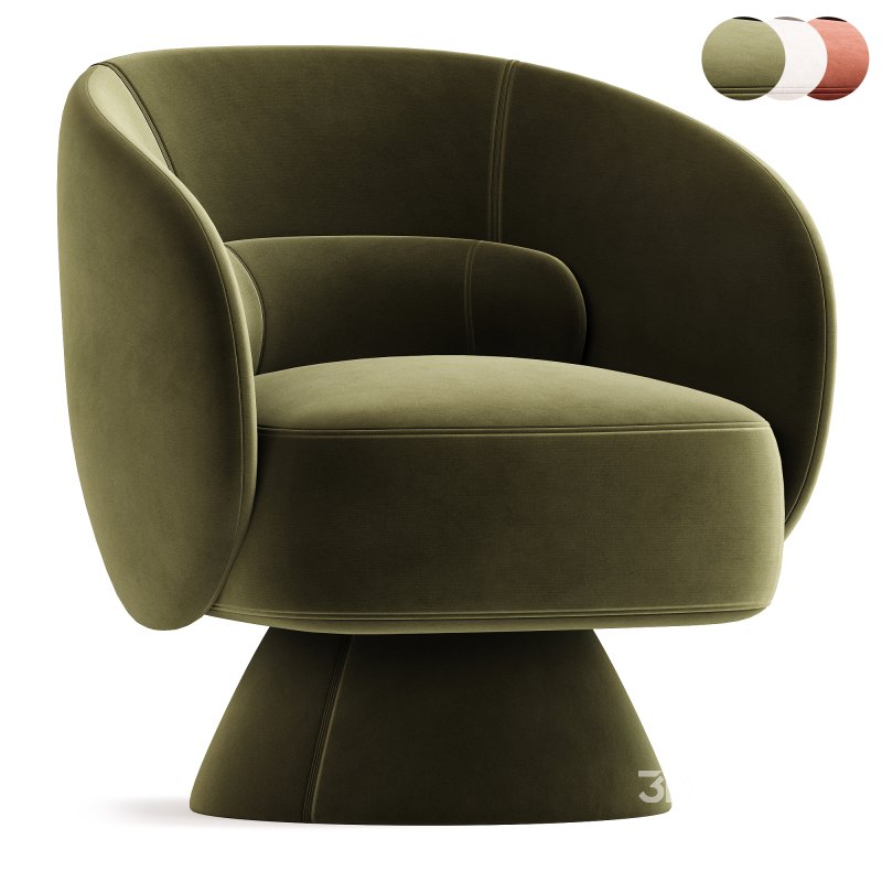 Saboor Upholstered Swivel Barrel Chair Image 5