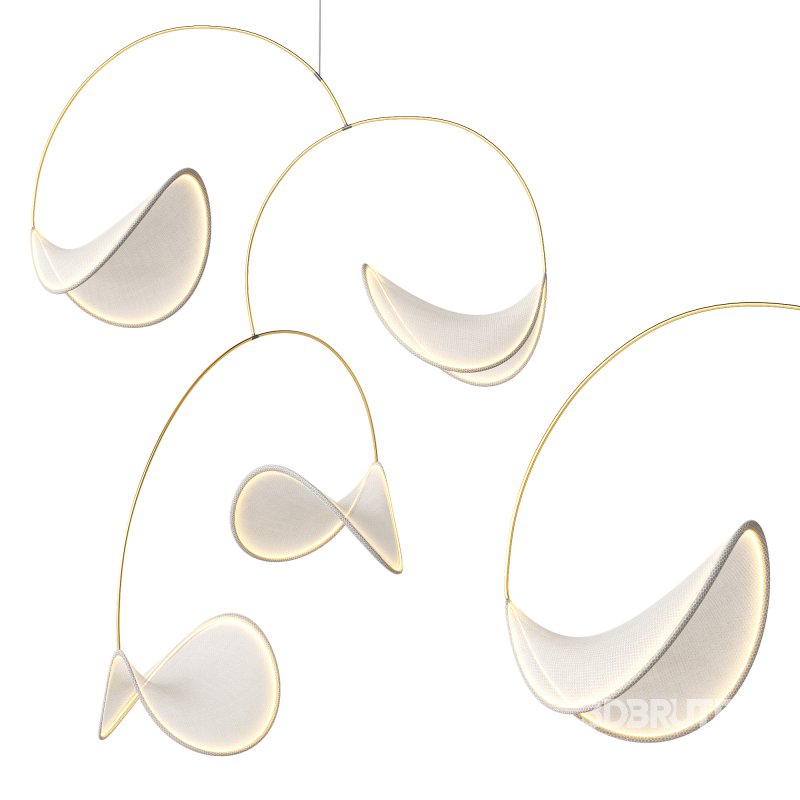 llll-02 fabric pendant 4 lights Image 1