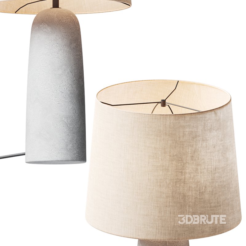 Grote tafellamp Kaya betonnen voet Image 12