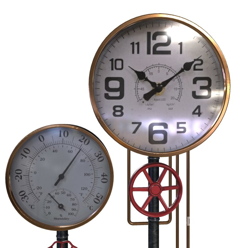 pipe wall clock Image 8