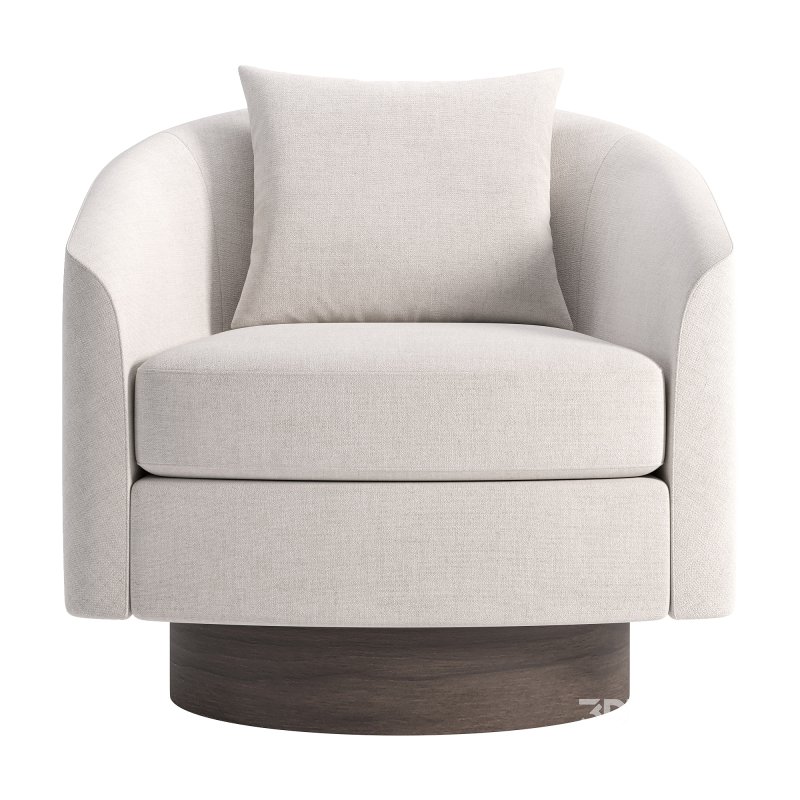 Camino Upholstered Swivel Lounge Chair Image 6