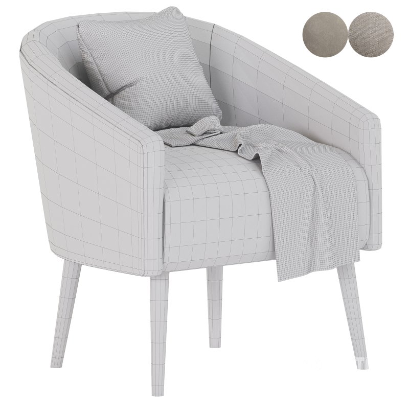 curved nest armchair Image 1