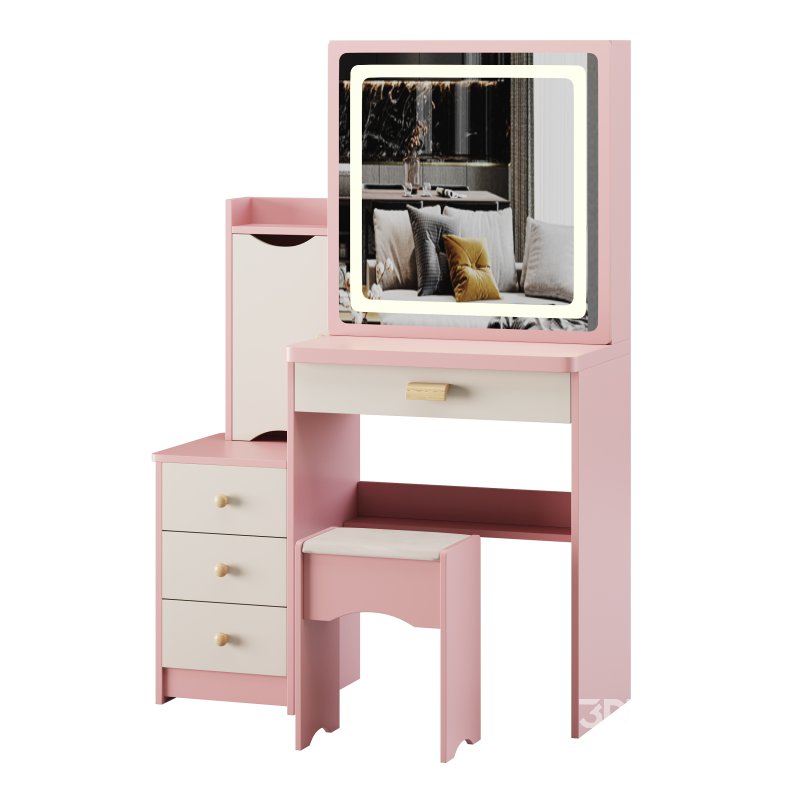 Ensemble coiffeuse et tabouret Vinush Image 7