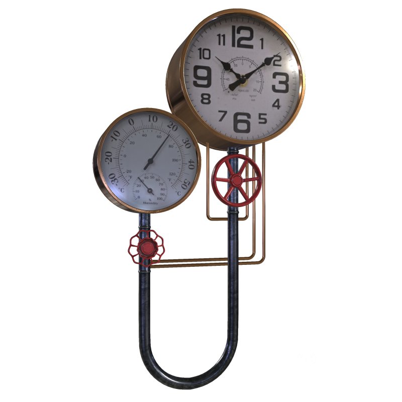 pipe wall clock Image 3