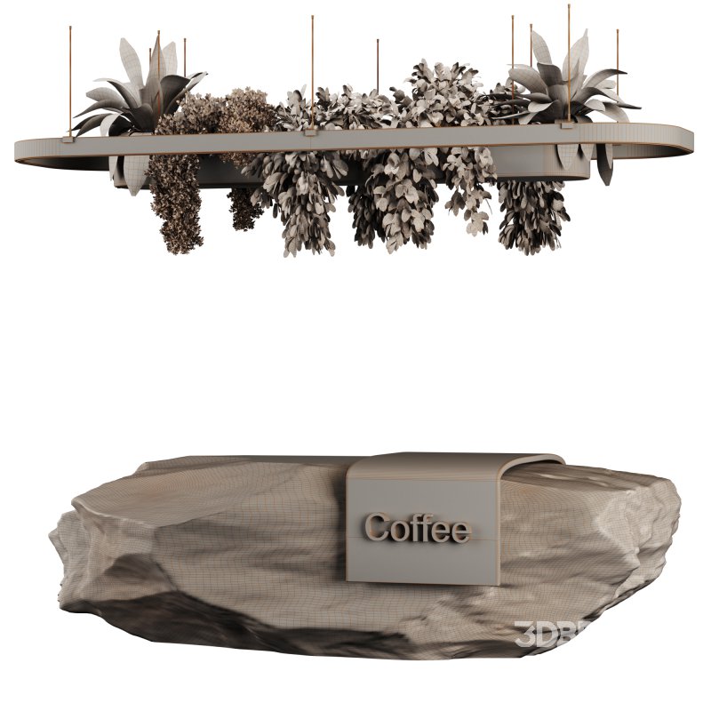 Reception Desk With Hanging Plants set12 Image 3