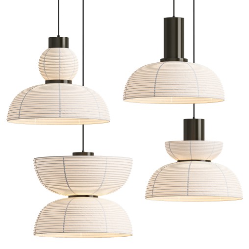 Japanese Silk Pendant Lamp