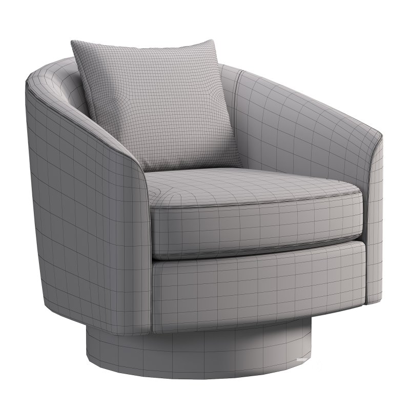 Camino Upholstered Swivel Lounge Chair Image 8