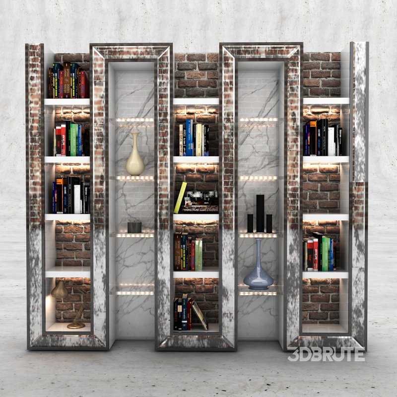 Brick Bookshelf Image 1