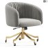 Saroy Ivory Upholstered Office Chair - Thumbnail 6