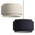 Avery Natural Linen Double Drum Pendant Light - Thumbnail 4