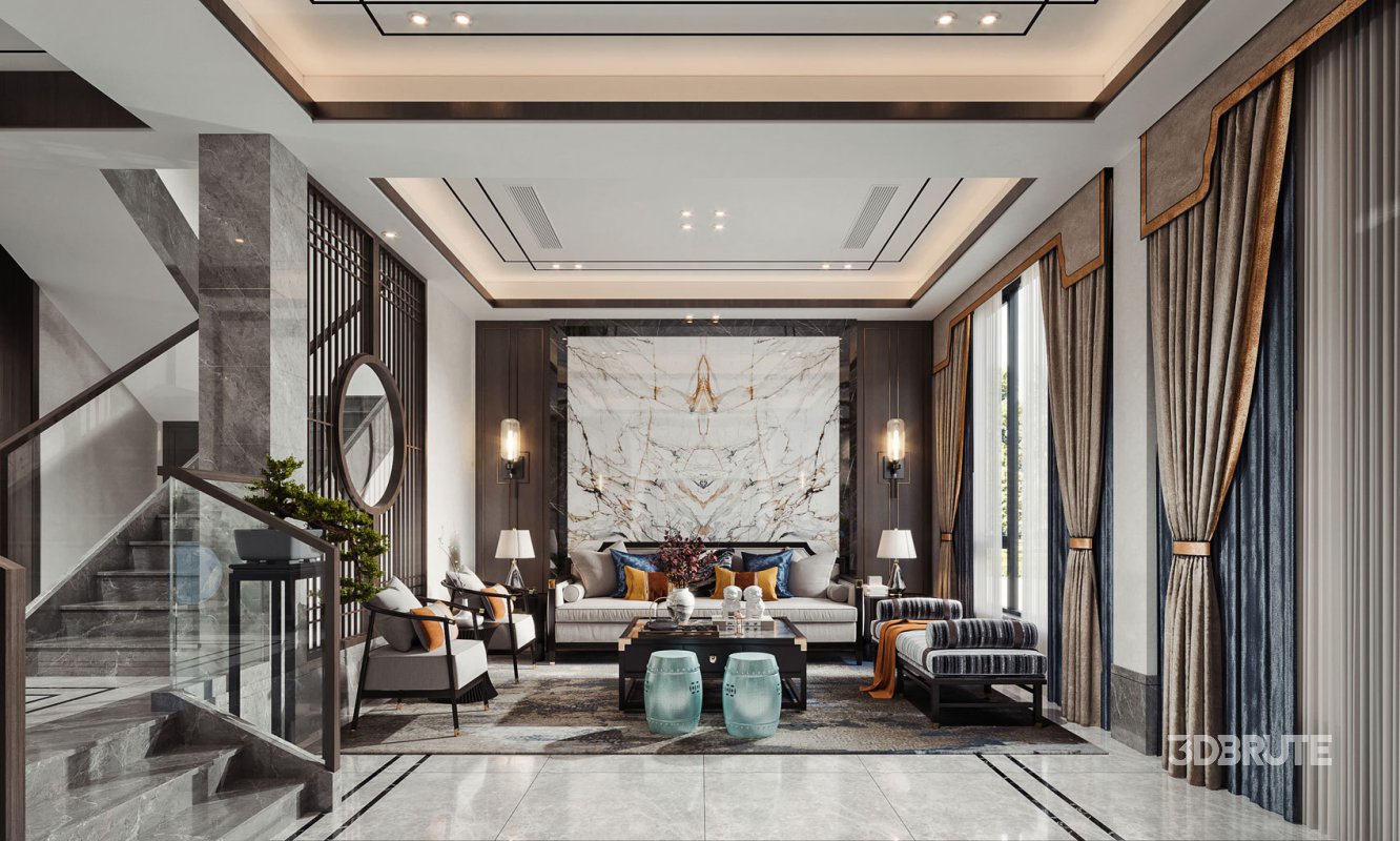 chinese living room dining room Image 4