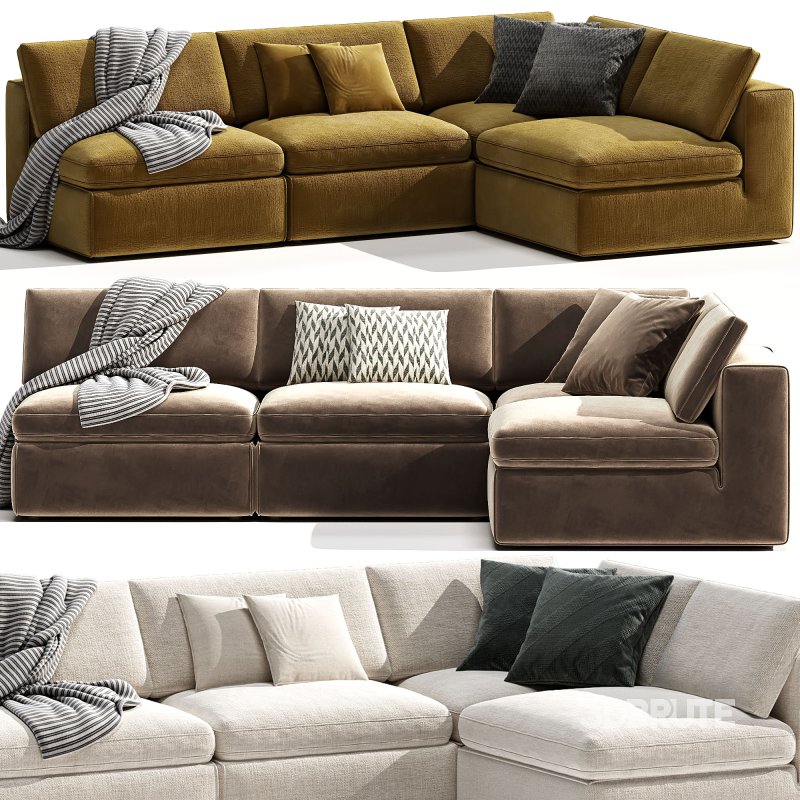 Movie Night 4 Piece Modular Sectional Open Image 4