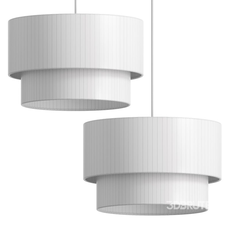 Modern Suspension Dual Drum Fabric Light Image 4