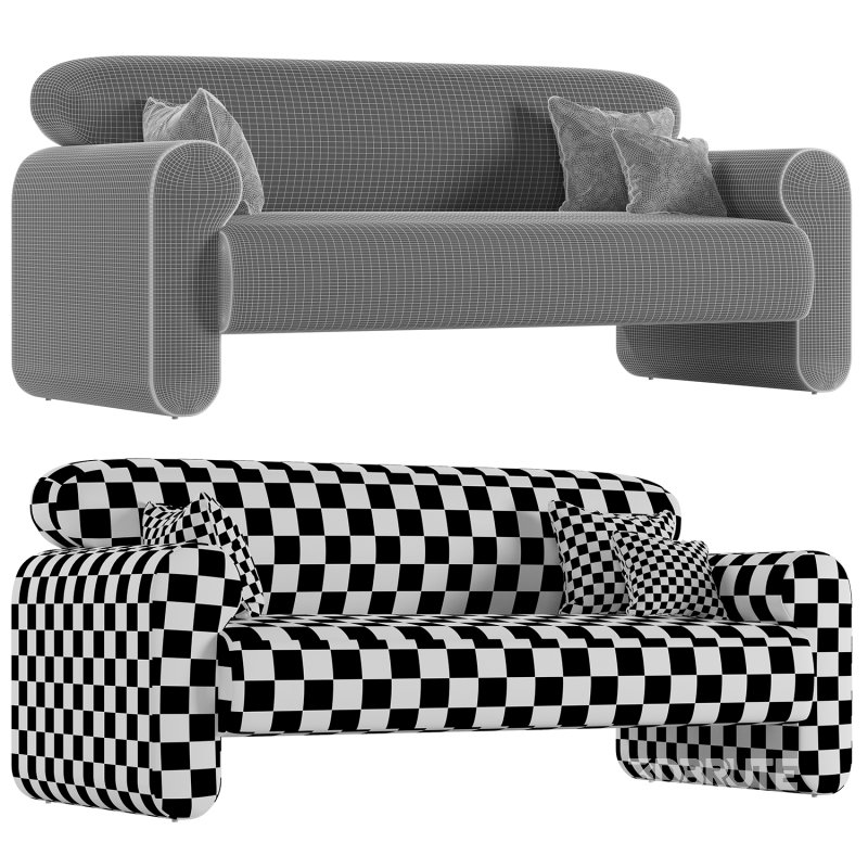 Gala Reverse Roll Arm Apartment Sofa Image 3