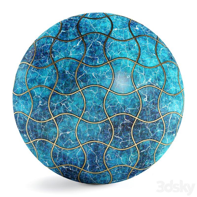 FB10 Marble Floor Tile stone | 4K | PBR | 2MAT Image 2