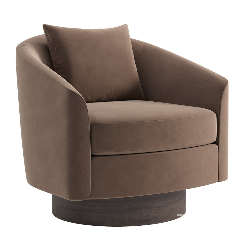 Camino Upholstered Swivel Lounge Chair Image 1