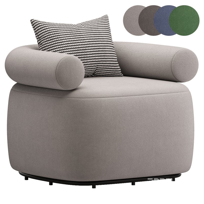 Huggy Swivel Armchair Malibu Image 1