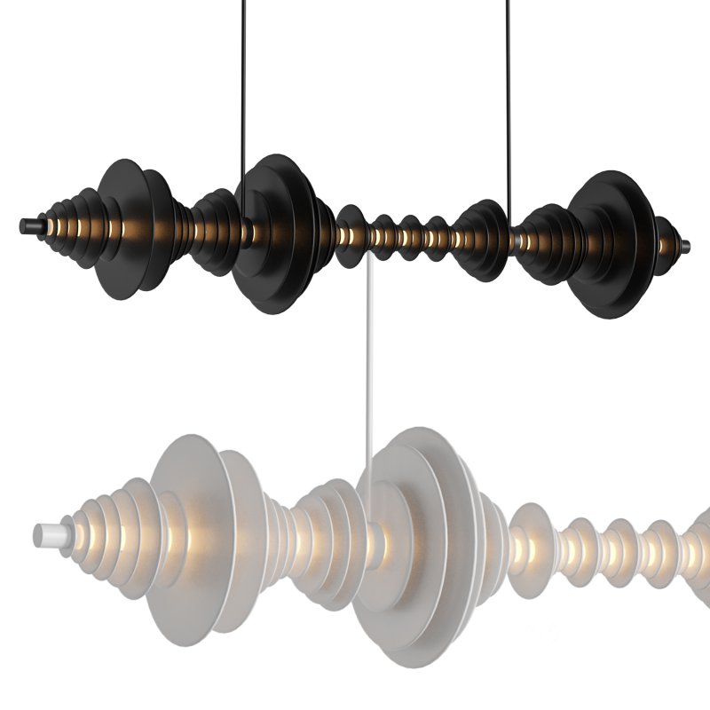 Gravity Ripples Metal Chandelier by HOLLY HUNT Image 4