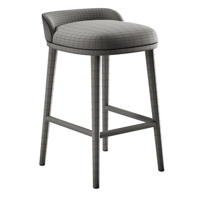 CAINE barstool Dark Brown Loom Beige Image 6