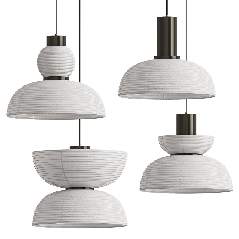 Japanese Silk Pendant Lamp Image 6