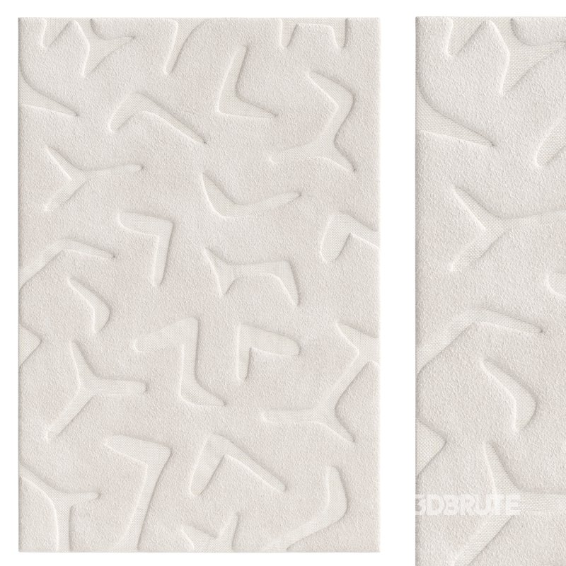 Akkira Abstract Cream Washable Wool Rug Image 3